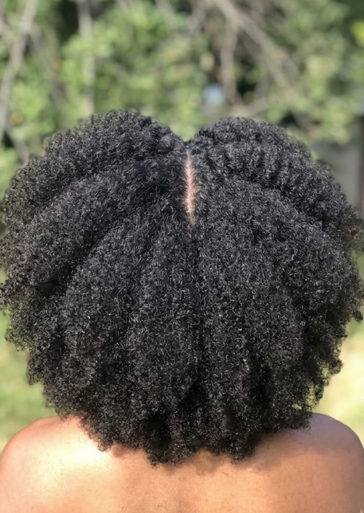 Tight Afro Texture Before